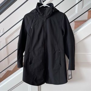 Kristen Blake Stand Collar Raincoat With Detachable Hood